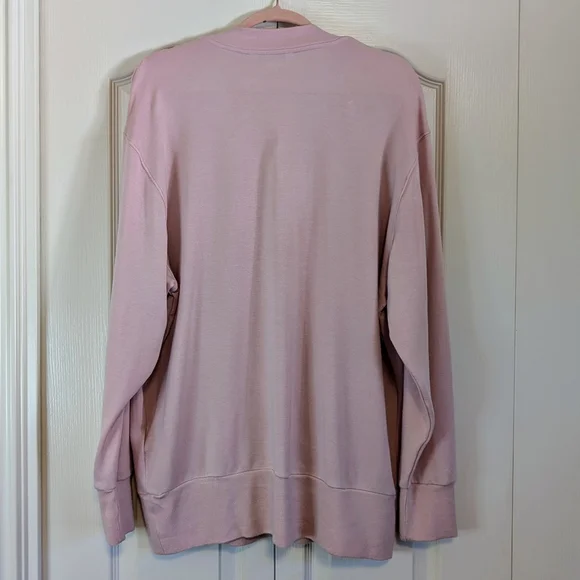 Athleta Purana V-Neck Wrap Sweatshirt | Pink | EUC | LG - Picture 5 of 8